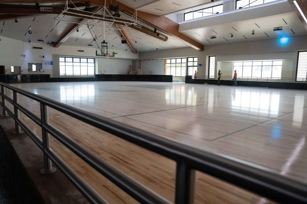 The city of Santa Clarita’s new The Rink Sports Pavilion which features a 12,000-square-foot skating floor that converts into courts for basketball, pickleball and volleyball, during a preview tour on Thursday, Aug. 20, 2026. Katherine Quezada/The Signal