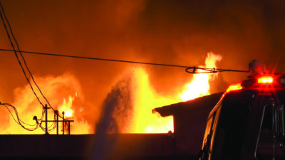 Old Town Newhall fire, Monday, Aug. 24, 2026. Signal staff photo.