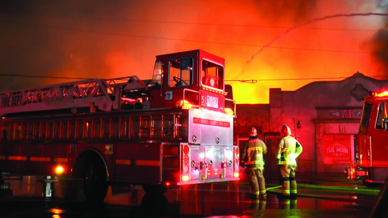Old Town Newhall fire, Monday, Aug. 24, 2026. Signal staff photo.