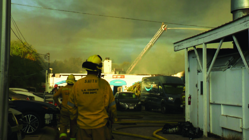 Old Town Newhall fire, Monday, Aug. 24, 2026. Signal staff photo.