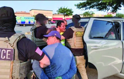 U.S. Immigration and Customs Enforcement officers make arrests during Operation Safe Community in Virginia and Maryland between Aug. 1 and Aug. 14, 2026. Department of Homeland Security.