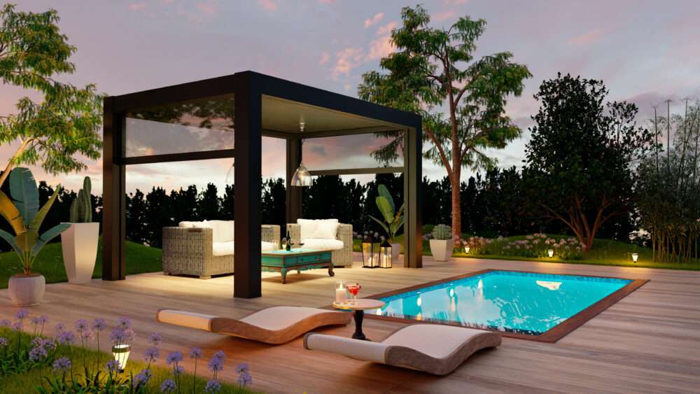 Adobe Stock photo of a pergola.