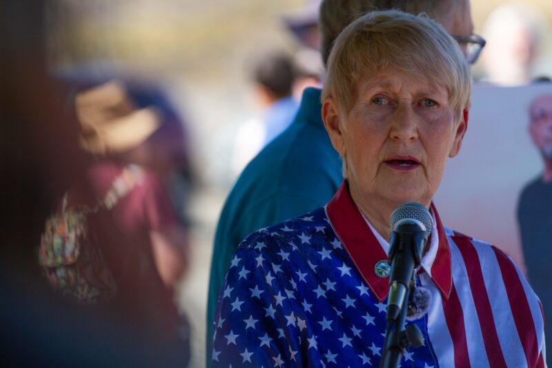 City of Santa Clarita Mayor Laurene Weste speaks at the 'Golden Spike’ Anniversary Celebration on Saturday, at Lang Station Road in Canyon Country Sept. 5, 2026. Katherine Quezada/The Signal
