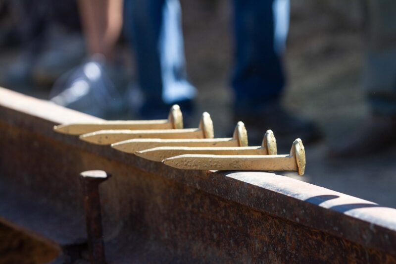 The Golden Spike during the Anniversary Celebration on Saturday, at Lang Station Road in Canyon Country Sept. 5, 2026. Katherine Quezada/The Signal