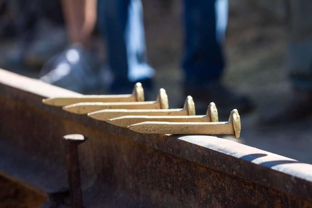 The Golden Spike during the Anniversary Celebration on Saturday, at Lang Station Road in Canyon Country Sept. 5, 2026. Katherine Quezada/The Signal