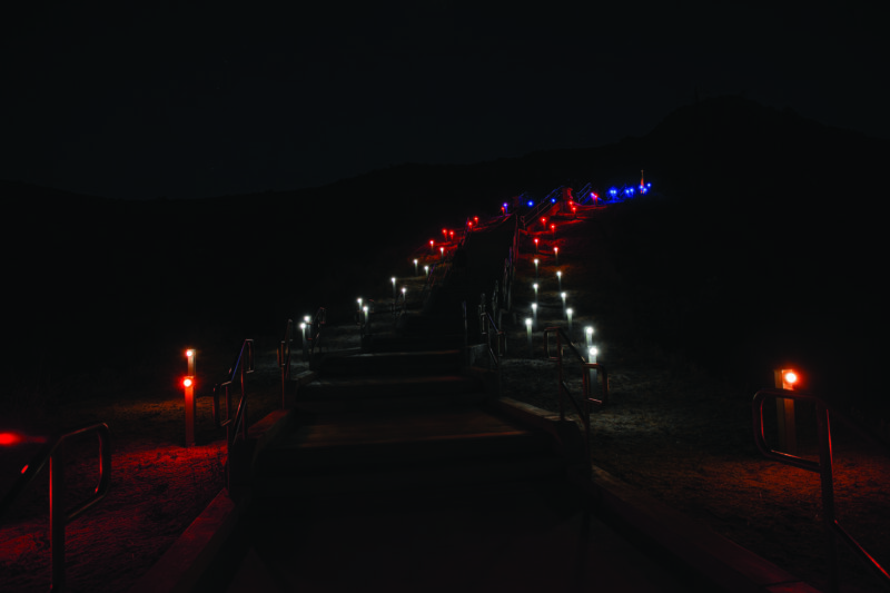 The Central Park River of Lights, shown here during a Fourth of July display. Photo courtesy of city of Santa Clarita.