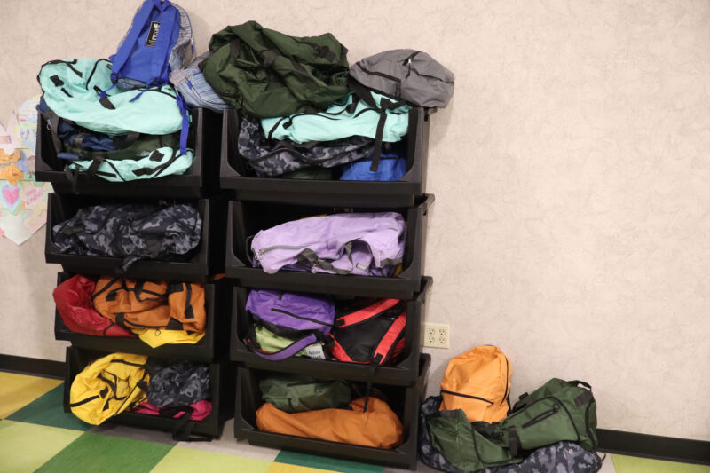 Finished bags get put away at Junior Chamber International Santa Clarita's inaugural "Carry Hope" project at North Park Elementary School in Valencia, Calif., Wednesday, Sept. 16, 2026. Kamryn Martell/The Signal