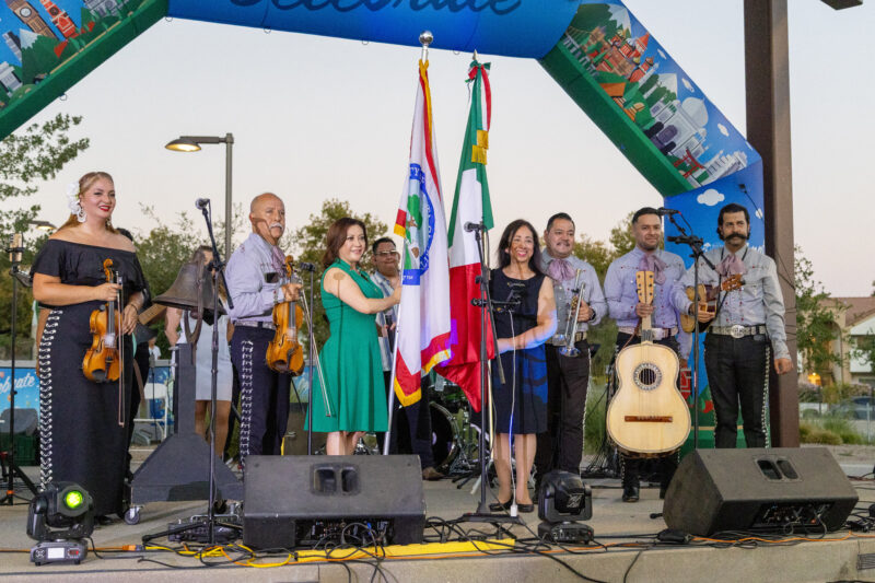 Local dignitaries and musicians smile for a photo at the final "Celebrate" event highlighting Mexico at Canyon Country Community Center, Thursday, Sept. 10, 2026. Chloe Miller/For The Signal