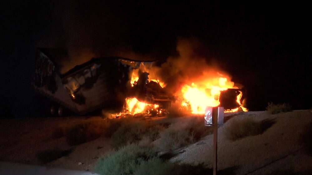 Read more about the article CHP: Big rig fully engulfed on I-5 