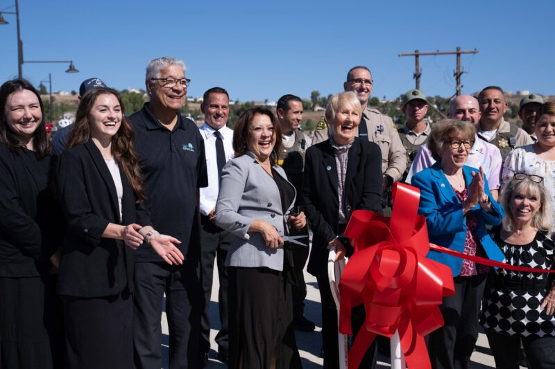 Local dignitaries celebrate the newly built Vista Canyon Bridge in Canyon Country on Tuesday, Sept. 29, 2026. Katherine Quezada/The Signal