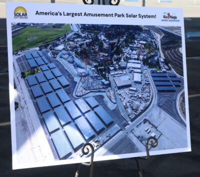 A rendering of the project is shown at the installation at Six Flags Magic Mountain in Valencia, Calif., Thursday, Oct. 1, 2026. Kamryn Martell/The Signal