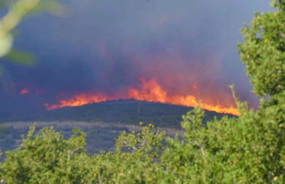 Bouquet Canyon Fire, Oct. 3, 2026. Screenshot from video by Rick Cordova/KNN/For The Signal