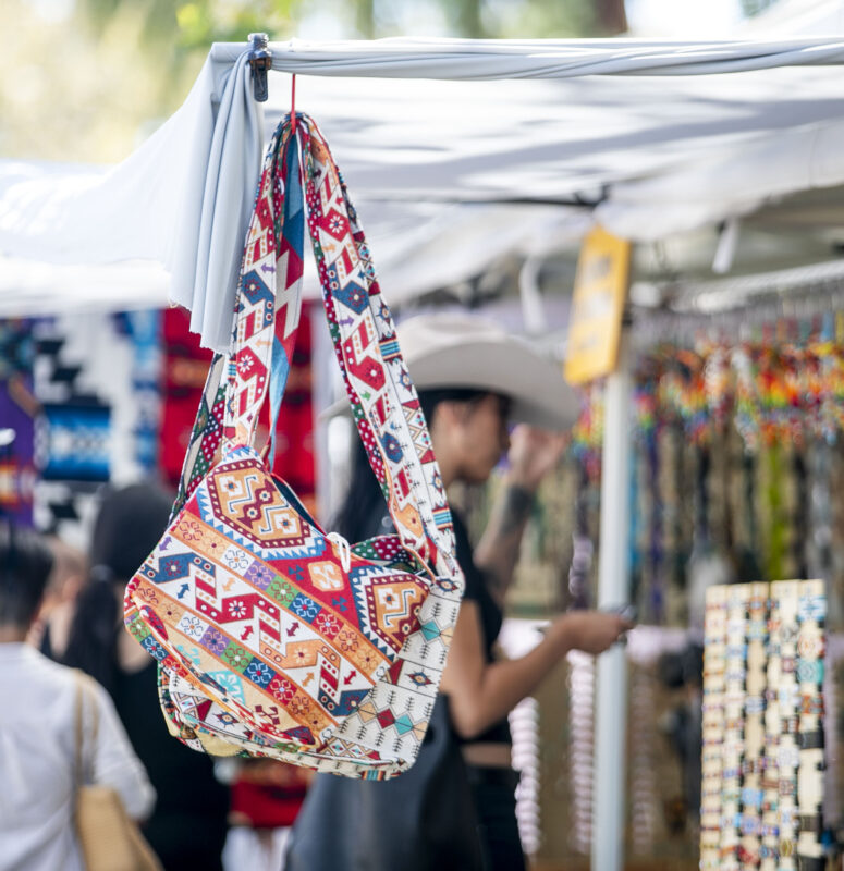 Traditional items were available for purchase from various vendors during the Heart of Tataviam Pow Wow at Hart Park on Saturday, Oct. 3, 2026. Habeba Mostafa/ The Signal