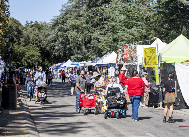 Traditional items were available for purchase from various vendors during the Heart of Tataviam Pow Wow at Hart Park on Saturday, Oct. 3, 2026. Habeba Mostafa/ The Signal