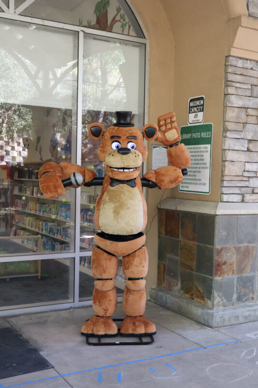 An animatronic Freddy Fazbear makes an appearance at the Teen FanFest at the Canyon Country Jo Anne Darcy Library in Canyon Country, Calif., Friday, Oct. 9, 2026. Kamryn Martell/The Signal