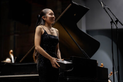 Sora Corro looks to the audience at the Santa Clarita Symphony Orchestra's "Voices of the People" at Hart High School, Sunday, Oct. 11, 2026. Courtesy photo of the Santa Clarita Symphony Orchestra.