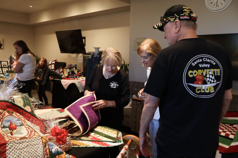 Attendees look through the boutique at the Santa Clarita Valley Quilt Guild's quilt show at the SCV Senior Center at Bella Vida, Sunday, Oct. 25, 2026. Kamryn Martell/The Signal