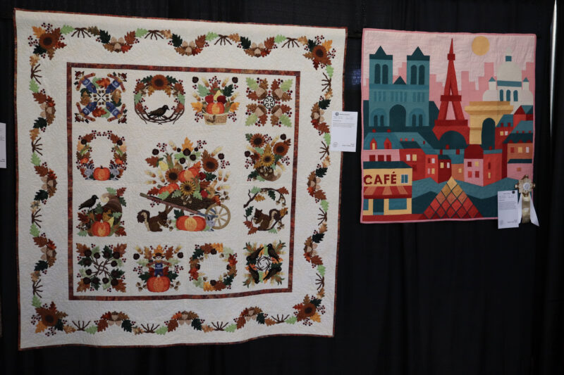 Some quilts sit on display at the Santa Clarita Valley Quilt Guild's quilt show at the SCV Senior Center at Bella Vida, Sunday, Oct. 25, 2026. Kamryn Martell/The Signal