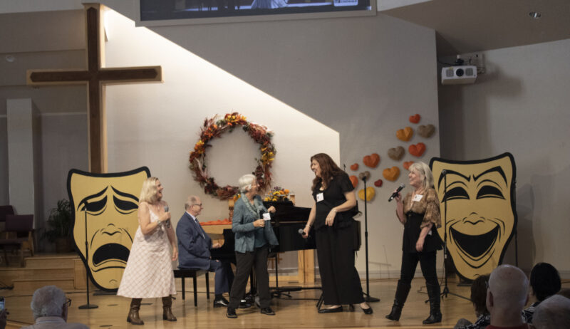 Linda Bonar, Roseanne Hill, Katie Mandel and Chris Sillerud perform 'Freddy, My Love' from 'Grease' with Steven Applegate on piano at Santa Clarita Master Chorale's 'One Night Only' at Valencia United Methodist Church in Valencia, Calif', Sunday, Oct, 25. 2026 Audrey De Laura/The Signal