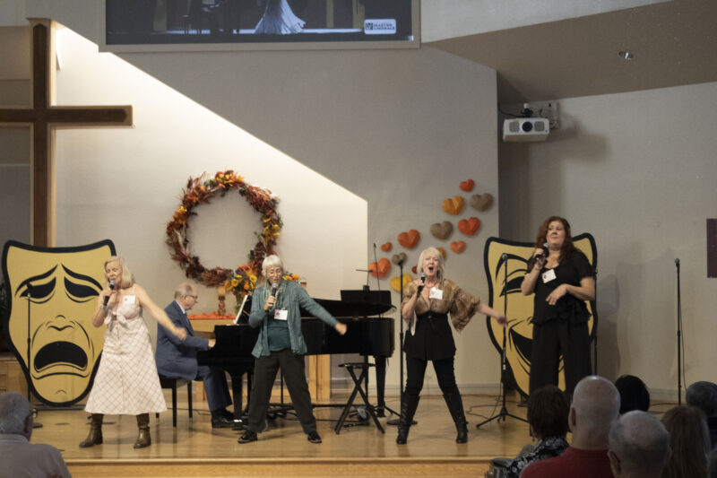 Linda Bonar, Roseanne Hill, Katie Mandel and Chris Sillerud perform 'Freddy, My Love' from 'Grease' with Steven Applegate on piano at Santa Clarita Master Chorale's 'One Night Only' at Valencia United Methodist Church in Valencia, Calif', Sunday, Oct, 25. 2026 Audrey De Laura/The Signal