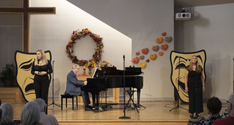 Carla Cavallo and Kaitlyn Mayberry performing 'I Know Him So Well' from 'Chess' with Steven Applegate on piano at Santa Clarita Master Chorale's 'One Night Only' at Valencia United Methodist Church in Valencia, Calif', Sunday, Oct, 25. 2026 Audrey De Laura/The Signal