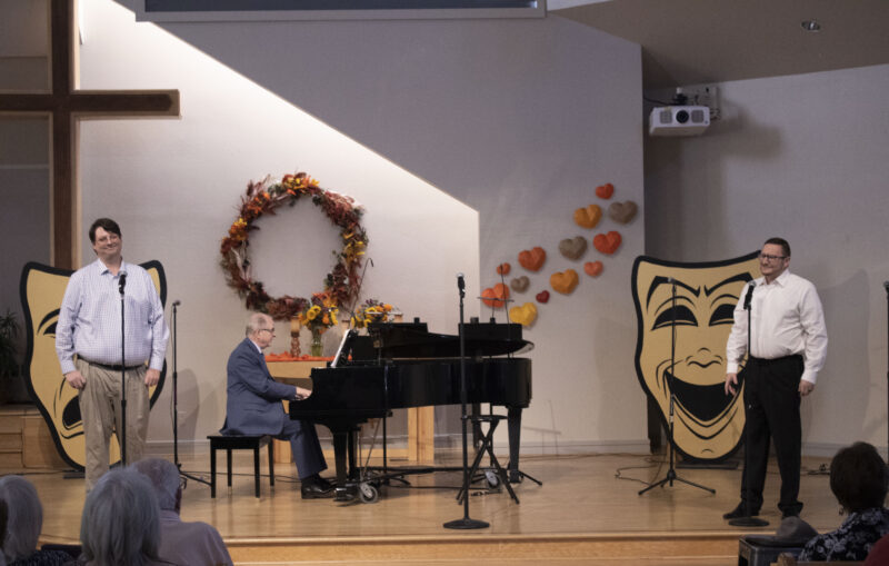 Robert Dunlap and Josh Wentz perform 'Live with Somebody You Love' from 'Martin Guerre' With Steven Applegate on piano at Santa Clarita Master Chorale's 'One Night Only' at Valencia United Methodist Church in Valencia, Calif', Sunday, Oct, 25. 2026 Audrey De Laura/The Signal