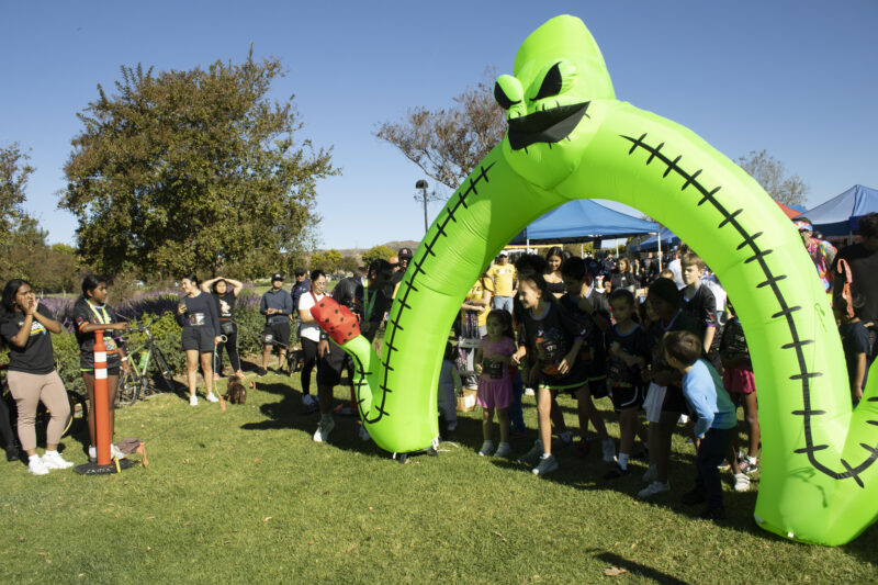 Racers line up for the Kids and Puppy run at Finish the Ride and Finish the Run at West Creek Park in Valencia, Calif., Sunday, Oct 25, 2026. Audrey De Laura/The Signal