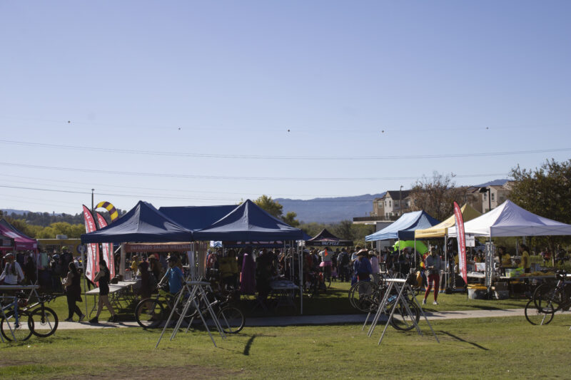Tents and vendors at Finish the Ride and Finish the Run at West Creek Park in Valencia, Calif., Sunday, Oct 25, 2026 Audrey De Laura/The Signal