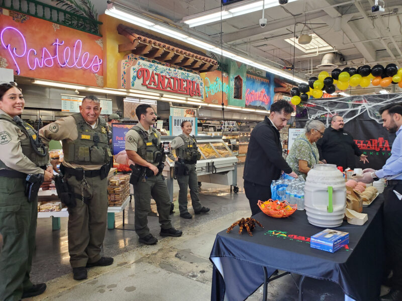 Various deputies at Concha with a Cop at the Vallarta Supermarket in Valencia, Calif., Thursday, Oct, 27, 2026. Audrey De Laura/The Signal