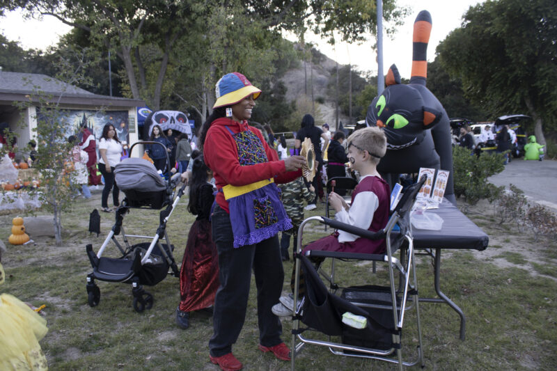 Face painting at the Trick or Treat Village at Val Verde Park in Castaic, Calif., Wednesday, Oct, 28, 2026. Audrey De Laura/The Signal